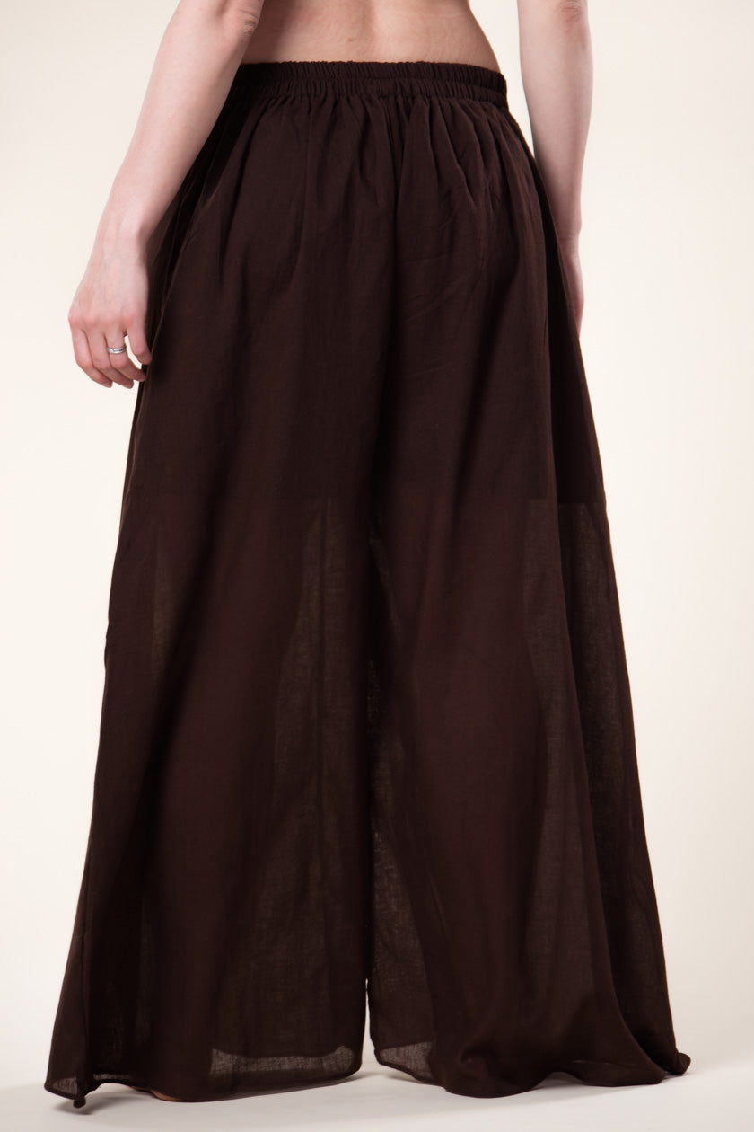 Boho Brown Cotton Artisan Palatsihousut