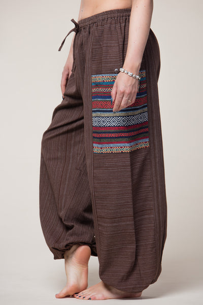 Hill Tribe Unisex Brown Artisan Haaremihousut