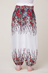 Kids Floral White Artisan Haaremihousut