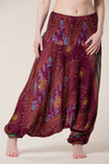 Peacock Burgundy Artisan Jumpsuit Haaremihousut