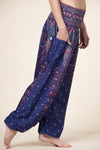 Peacock Feather Blue Artisan Haaremihousut