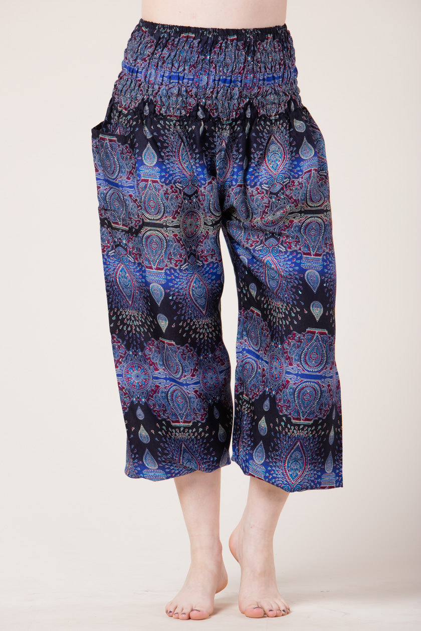 Paisley Blue Artisan Harem Pants