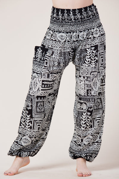 Tribal Black Artisan Haaremihousut
