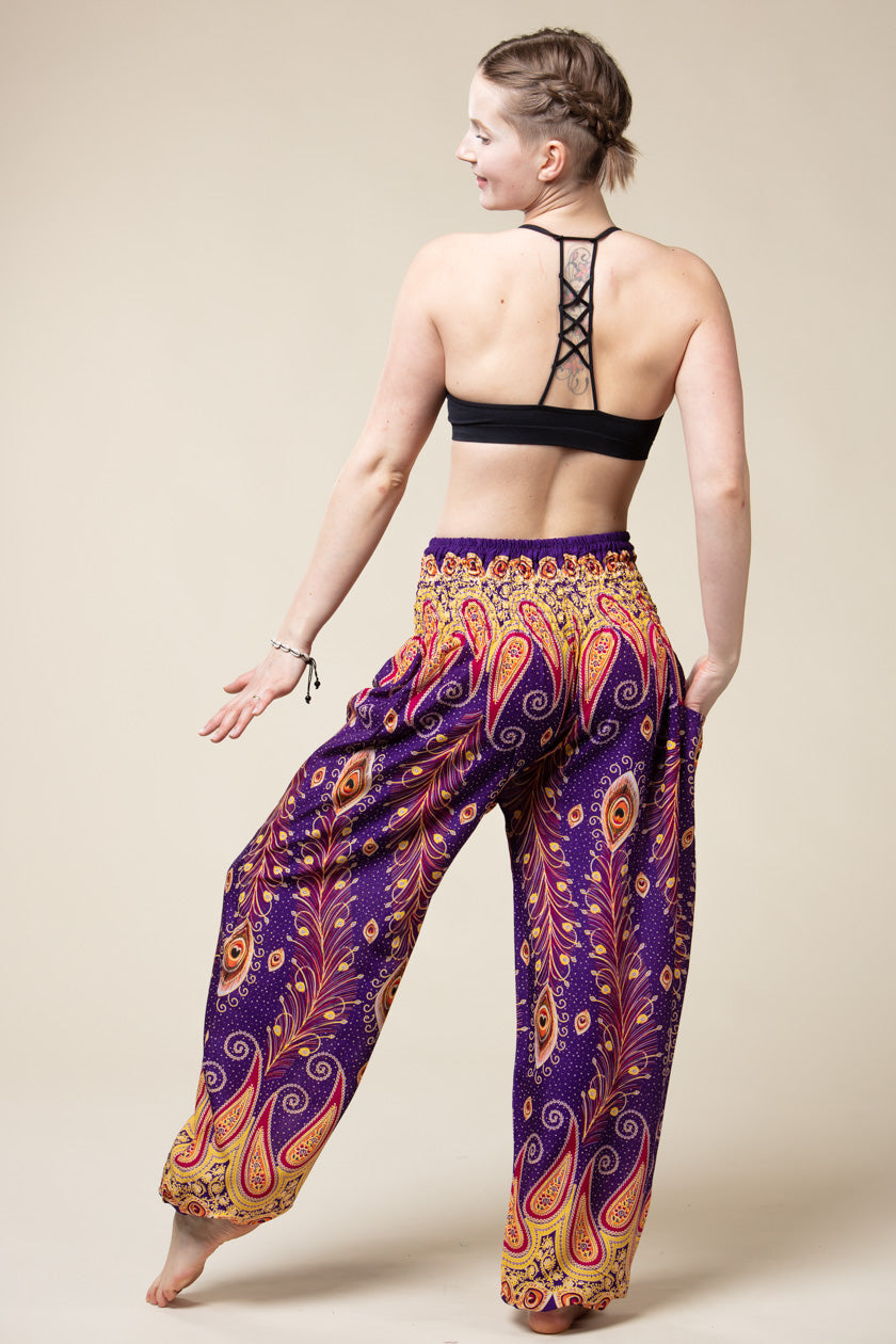 Peacock Paisley Purple Artisan Haaremihousut