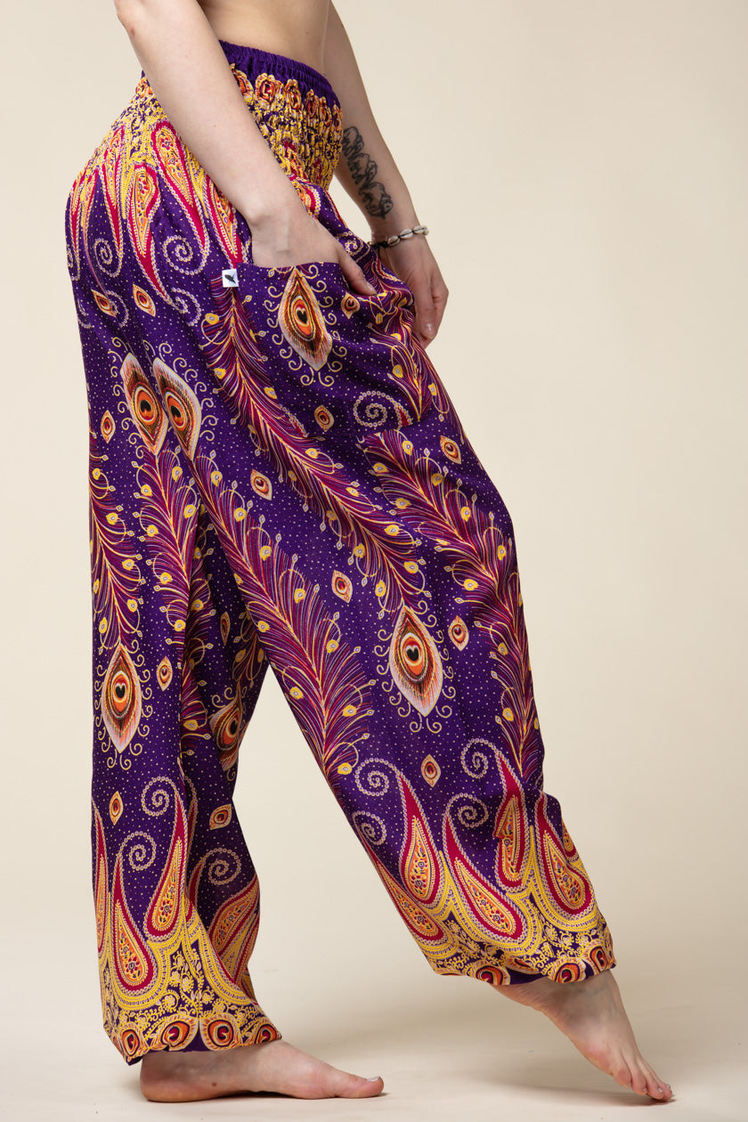 Peacock Paisley Purple Artisan Haaremihousut