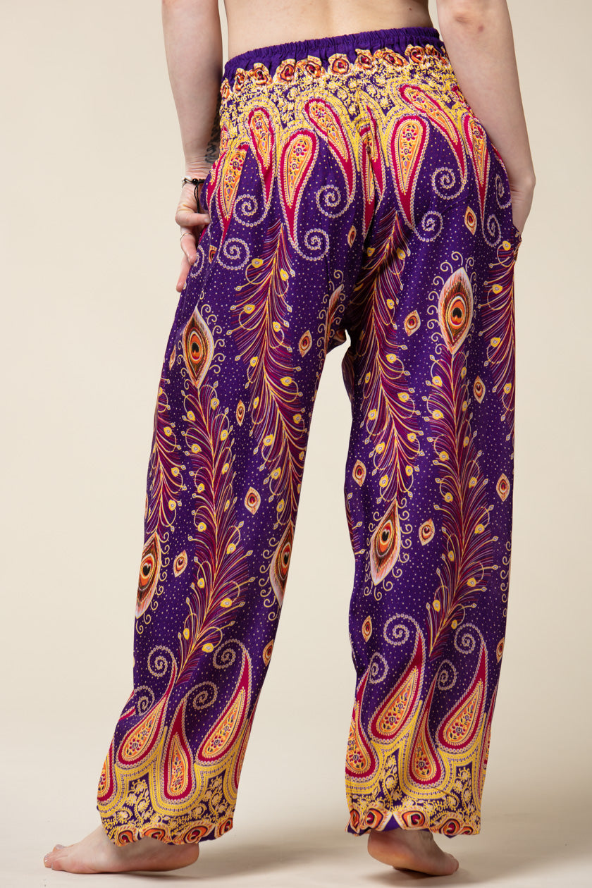 Peacock Paisley Purple Artisan Haaremihousut