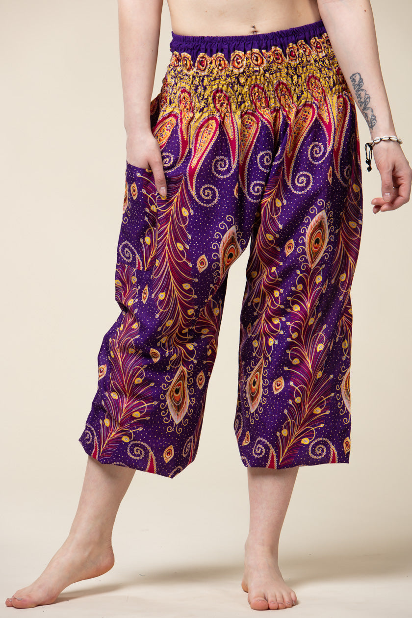 Peacock Paisley Purple Artisan Haaremihousut