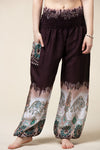 Parade Elephants Brown Artisan Haaremihousut