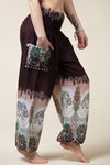 Parade Elephants Brown Artisan Haaremihousut