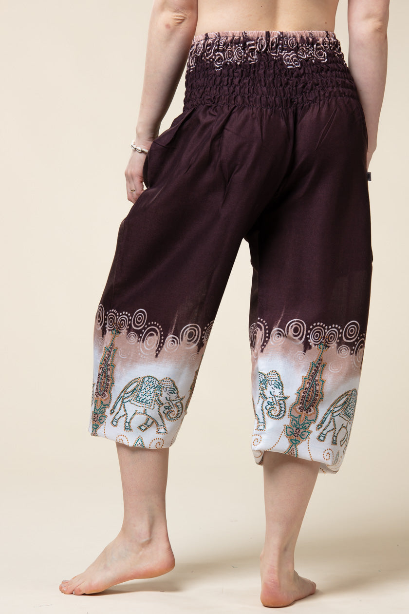 Parade Elephants Brown Artisan Haaremihousut