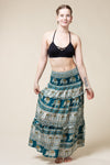 Aztec Elephant Teal Artisan Maksihame