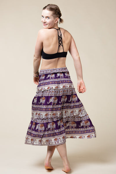 Aztec Elephant Purple Artisan Hame