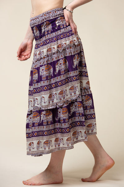 Aztec Elephant Purple Artisan Hame
