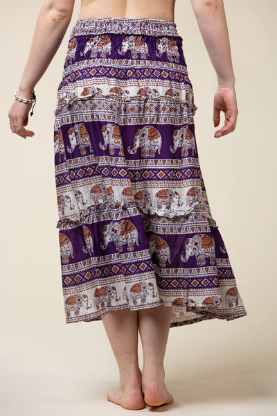 Aztec Elephant Purple Artisan Hame
