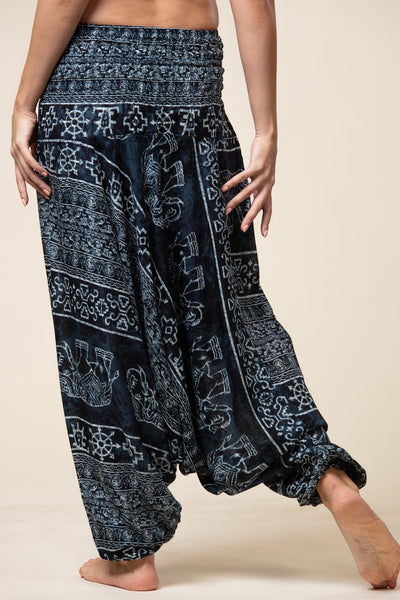 Dark Marble Elephants Artisan Jumpsuit Haaremihousut