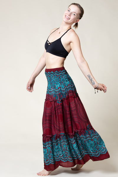 Mandala Red Artisan Maksihame
