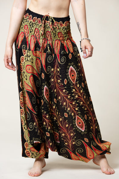 Peacock Paisley Black Artisan Jumpsuit Haaremihousut