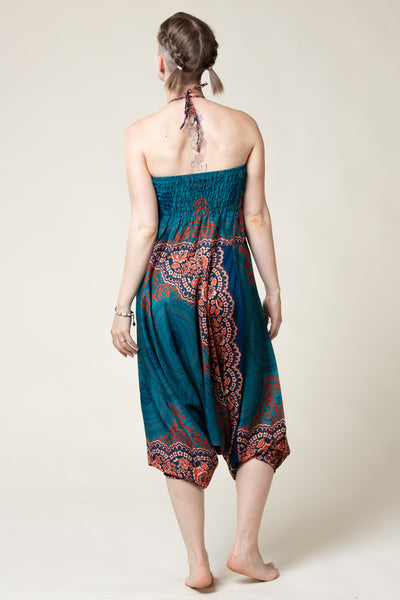 Mandala Teal Artisan Jumpsuit Haaremihousut