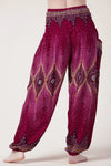 Diamond Peacock Red Artisan Haaremihousut