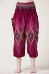 Diamond Peacock Red Artisan Haaremihousut
